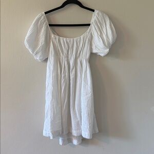 White 100 cotton dress
